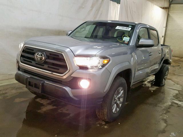 3TMCZ5AN2KM229032 - 2019 TOYOTA TACOMA DOU GRAY photo 2