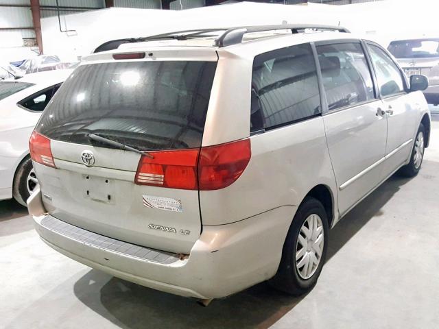 5TDZA23CX4S046380 - 2004 TOYOTA SIENNA CE SILVER photo 4