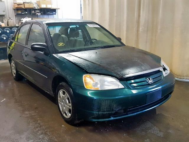 2HGES15211H608625 - 2001 HONDA CIVIC DX GREEN photo 1