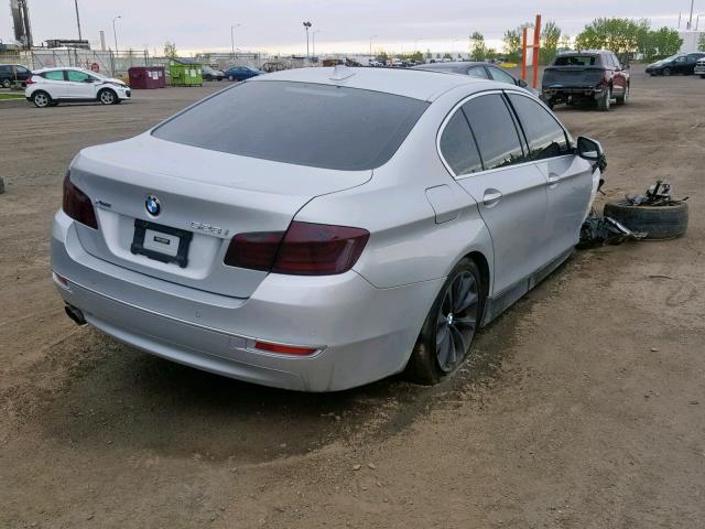 WBA5A7C53ED612919 - 2014 BMW 528 XI SILVER photo 4