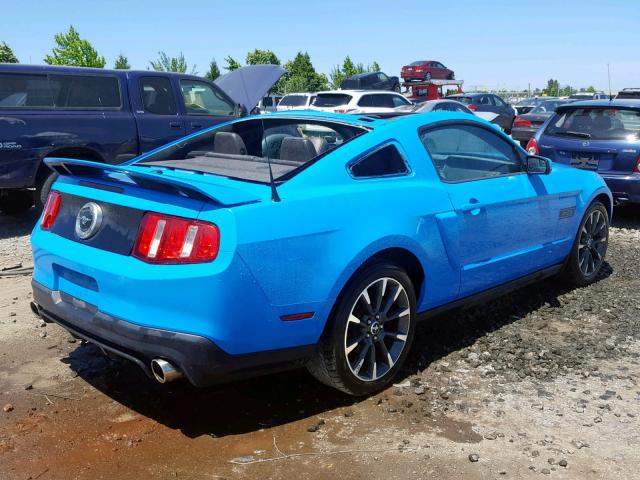 1ZVBP8CFXC5219894 - 2012 FORD MUSTANG GT BLUE photo 4