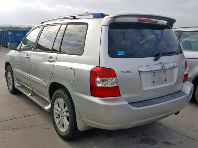 JTEDW21A760011066 - 2006 TOYOTA HIGHLANDER SILVER photo 3