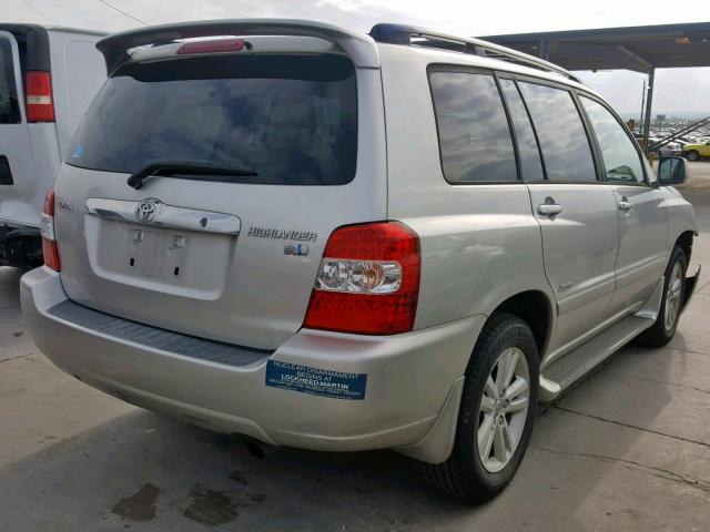 JTEDW21A760011066 - 2006 TOYOTA HIGHLANDER SILVER photo 4