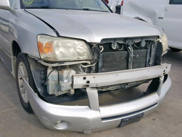 JTEDW21A760011066 - 2006 TOYOTA HIGHLANDER SILVER photo 9