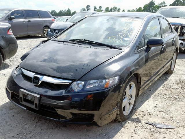19XFA16669E022968 - 2009 HONDA CIVIC LX-S BLACK photo 2