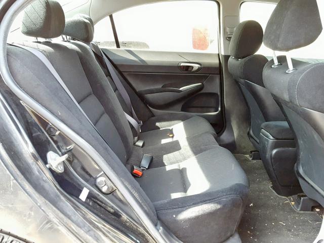 19XFA16669E022968 - 2009 HONDA CIVIC LX-S BLACK photo 6