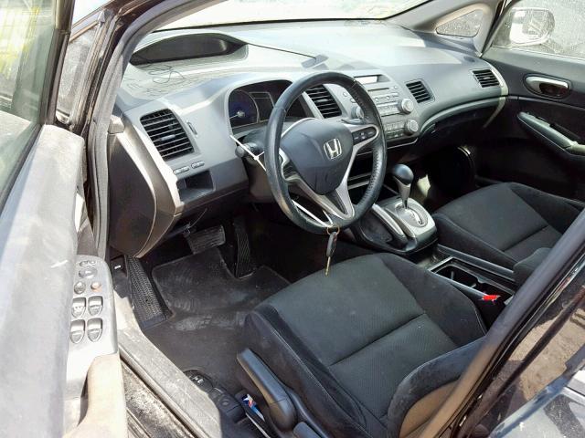 19XFA16669E022968 - 2009 HONDA CIVIC LX-S BLACK photo 9