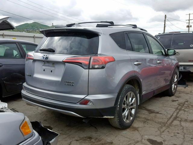 JTMDJREVXHD121355 - 2017 TOYOTA RAV4 HV LI SILVER photo 4