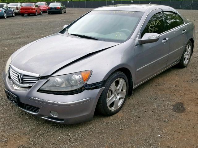 JH4KB16595C000367 - 2005 ACURA RL GRAY photo 2