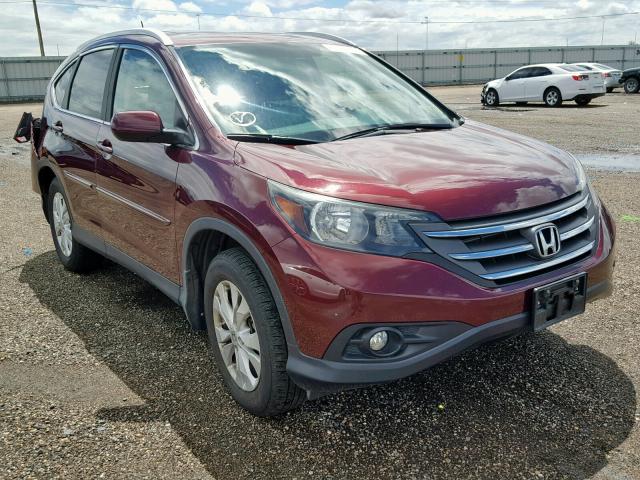 5J6RM4H7XCL053340 - 2012 HONDA CR-V EXL RED photo 1