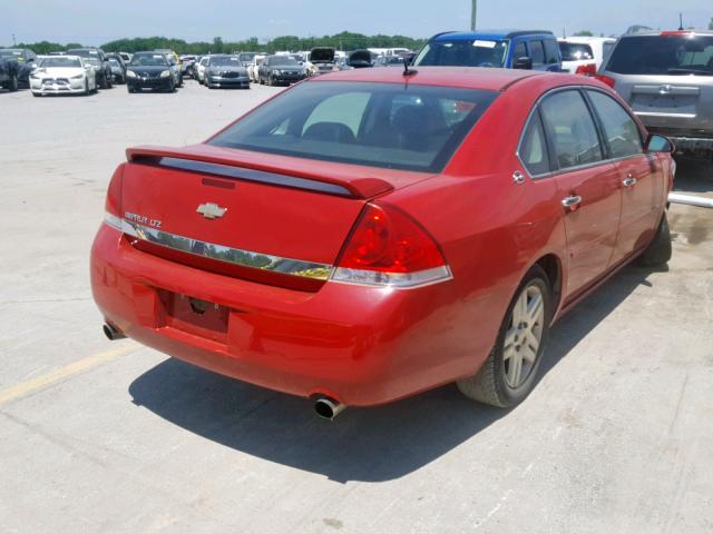 2G1WU58R179245431 - 2007 CHEVROLET IMPALA LTZ RED photo 4