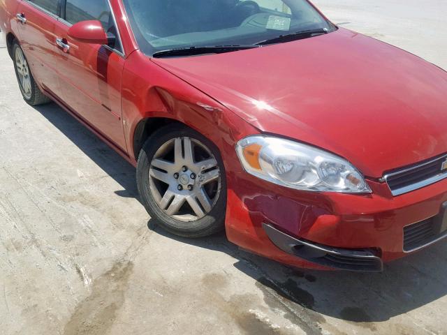 2G1WU58R179245431 - 2007 CHEVROLET IMPALA LTZ RED photo 9