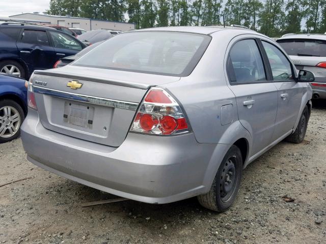 KL1TD5DE9AB110093 - 2010 CHEVROLET AVEO LS SILVER photo 4