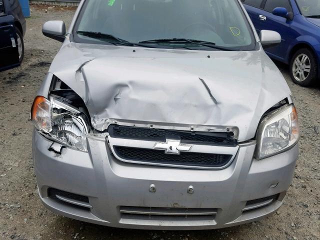 KL1TD5DE9AB110093 - 2010 CHEVROLET AVEO LS SILVER photo 7