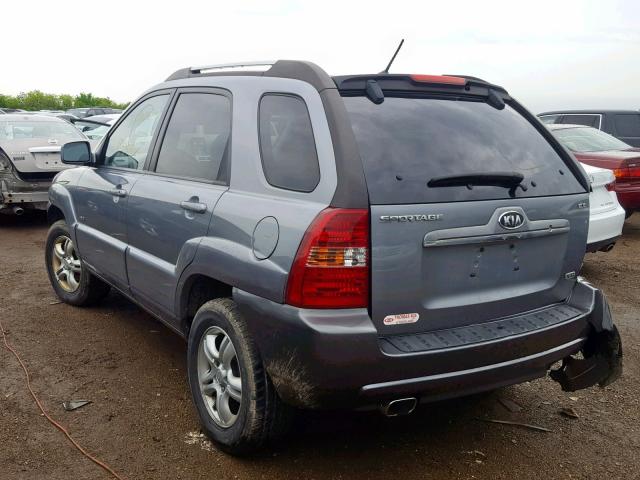 KNDJE723377450216 - 2007 KIA SPORTAGE E GRAY photo 3