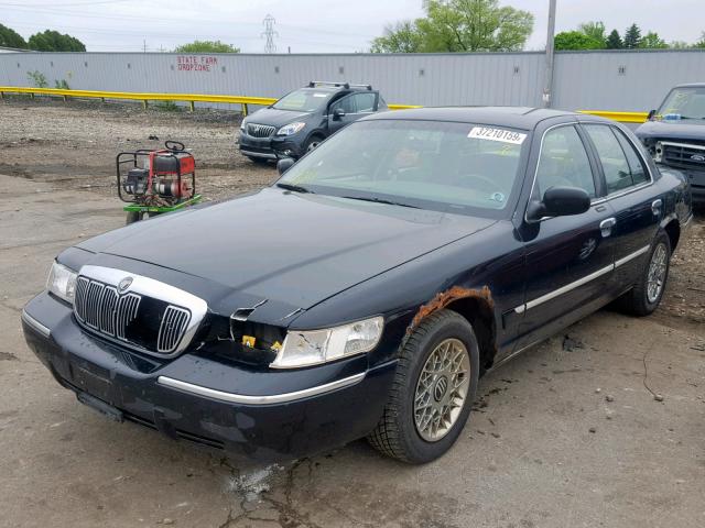 2MEFM74W8YX697399 - 2000 MERCURY GRAND MARQ BLACK photo 2