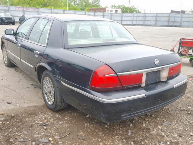 2MEFM74W8YX697399 - 2000 MERCURY GRAND MARQ BLACK photo 3