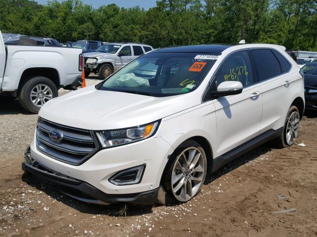 2FMPK3K87FBB76303 - 2015 FORD EDGE TITAN WHITE photo 2