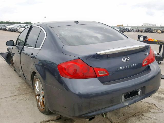 JNKCV61E49M307610 - 2009 INFINITI G37 BASE GRAY photo 3