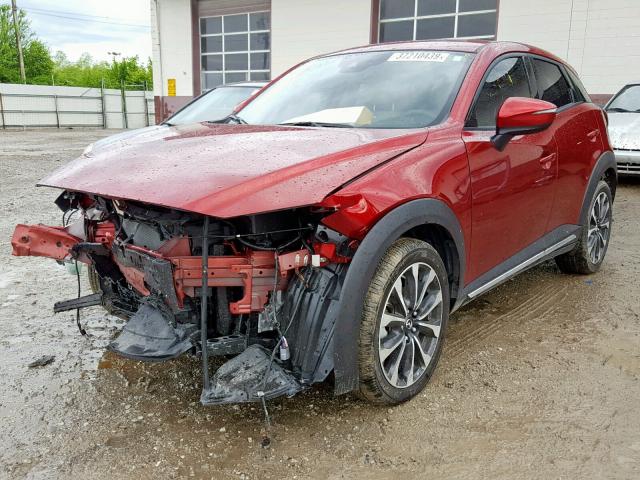 JM1DKDD71K0410710 - 2019 MAZDA CX-3 GRAND RED photo 2