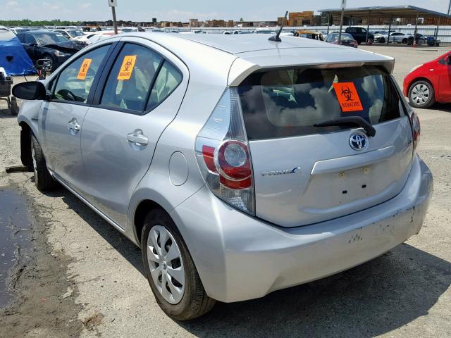 JTDKDTB34E1076621 - 2014 TOYOTA PRIUS C GRAY photo 3