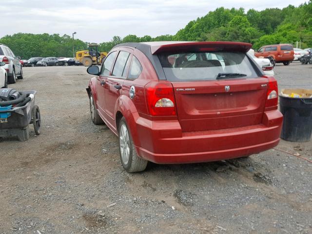 1B3JB48B37D500220 - 2007 DODGE CALIBER SX RED photo 3