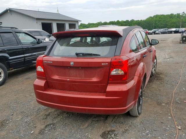 1B3JB48B37D500220 - 2007 DODGE CALIBER SX RED photo 4