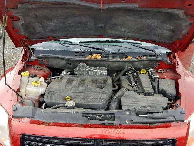 1B3JB48B37D500220 - 2007 DODGE CALIBER SX RED photo 7