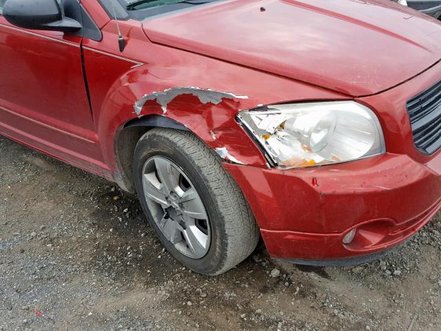 1B3JB48B37D500220 - 2007 DODGE CALIBER SX RED photo 9