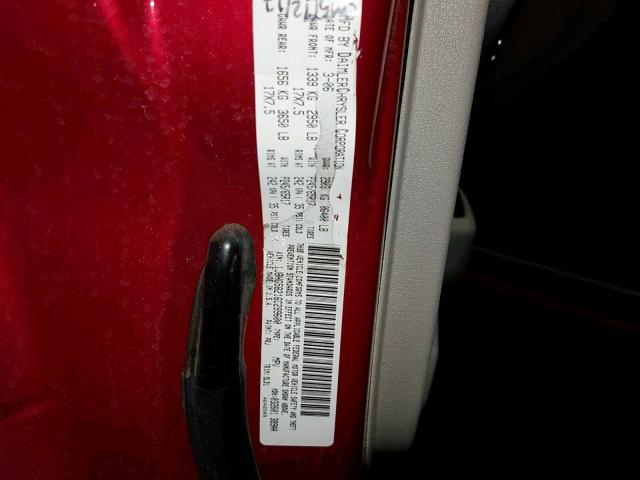 1J8HG58216C299600 - 2006 JEEP COMMANDER 红色 照片 10