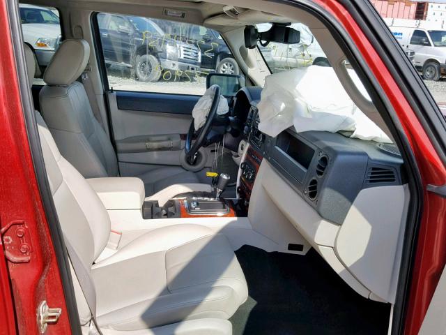 1J8HG58216C299600 - 2006 JEEP COMMANDER 红色 照片 5