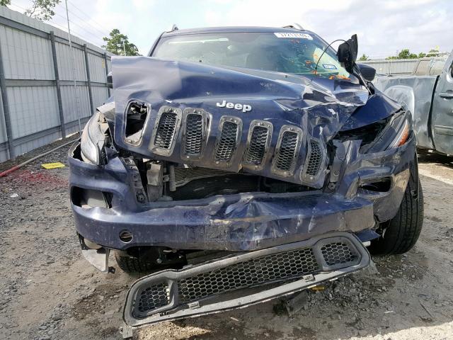 1C4PJLCS5EW201102 - 2014 JEEP CHEROKEE L BLUE photo 9