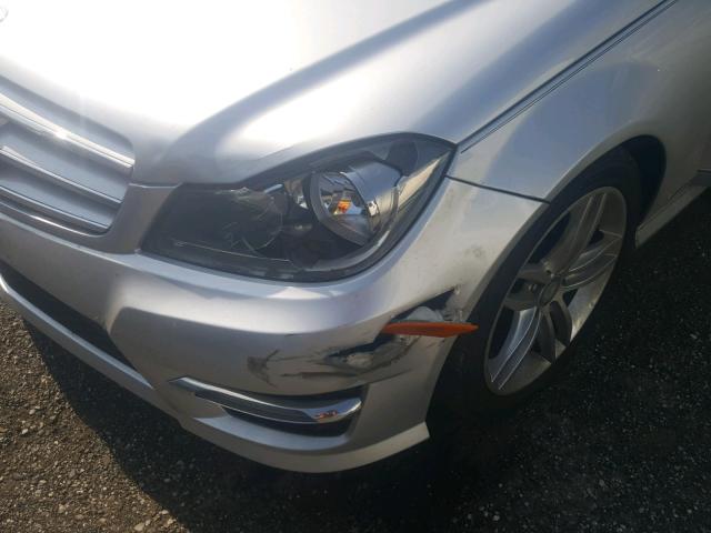 WDDGF4HB5DA777323 - 2013 MERCEDES-BENZ C 250 SILVER photo 9