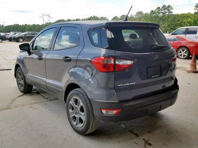 MAJ3P1RE7JC203194 - 2018 FORD ECOSPORT S GRAY photo 3