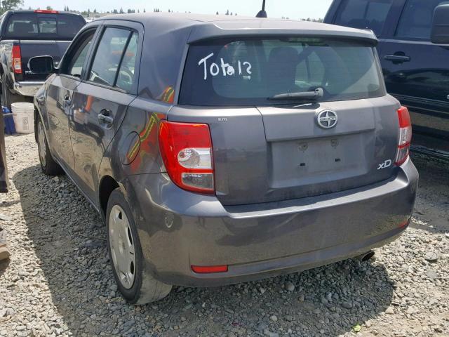 JTKKU4B44B1012663 - 2011 TOYOTA SCION XD GRAY photo 3