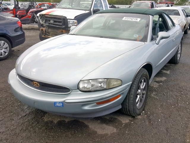 1G4GD2212V4704569 - 1997 BUICK RIVIERA BLUE photo 2