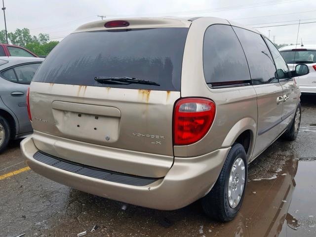 1C4GJ45342B629208 - 2002 CHRYSLER VOYAGER LX GOLD photo 4