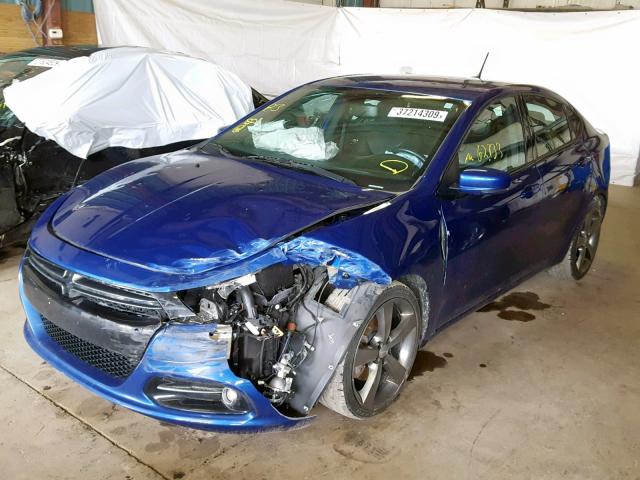 1C3CDFCB0DD325039 - 2013 DODGE DART LIMIT BLUE photo 2