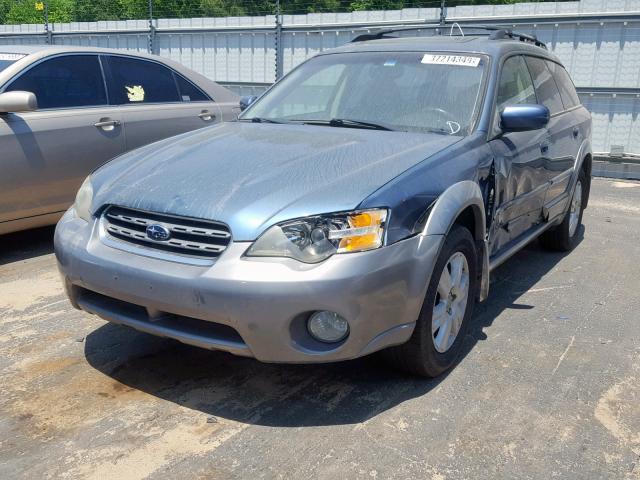 4S4BP62C457350353 - 2005 SUBARU LEGACY OUT BLUE photo 2