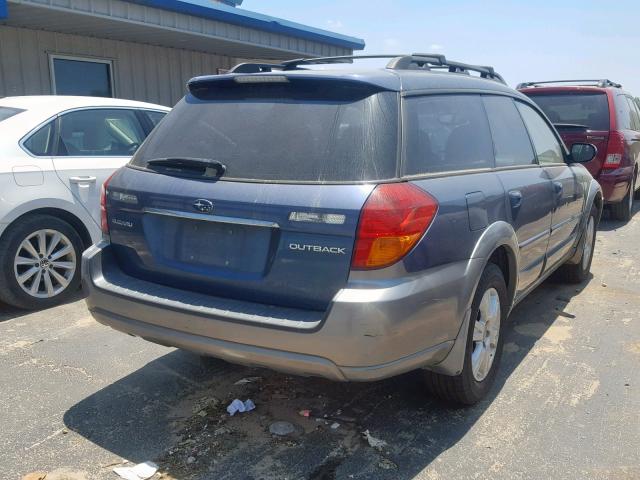 4S4BP62C457350353 - 2005 SUBARU LEGACY OUT BLUE photo 4