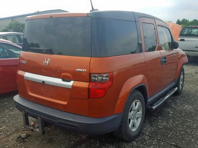 5J6YH2H73BL001311 - 2011 HONDA ELEMENT EX ORANGE photo 4