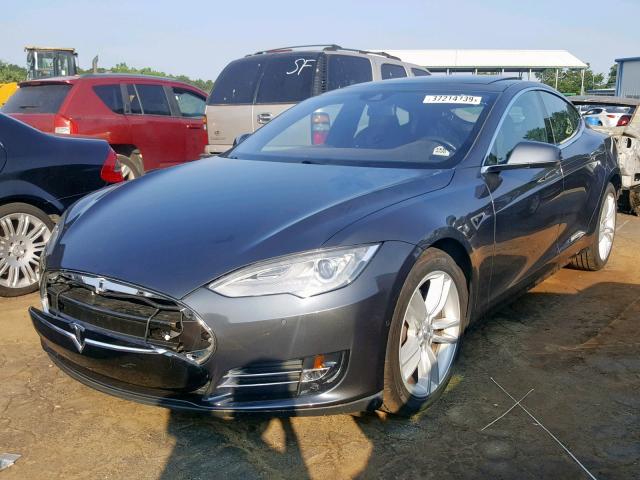 5YJSA1E25GF128316 - 2016 TESLA MODEL S فحمي صورة 2