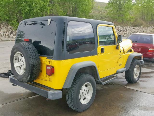 1J4FA49S6YP766833 - 2000 JEEP WRANGLER / YELLOW photo 4