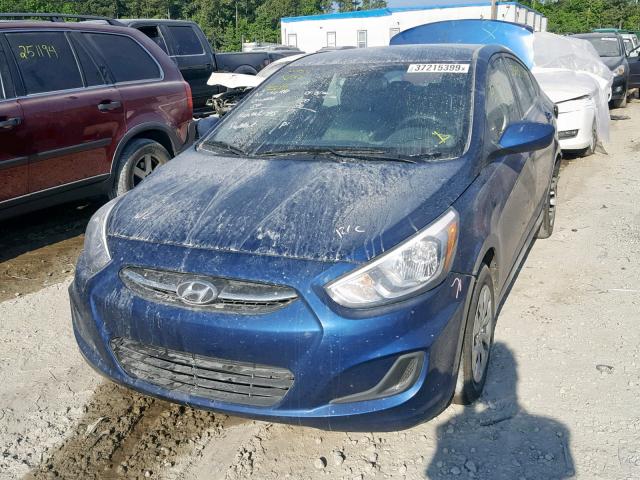 KMHCT4AE9HU326854 - 2017 HYUNDAI ACCENT SE BLUE photo 2