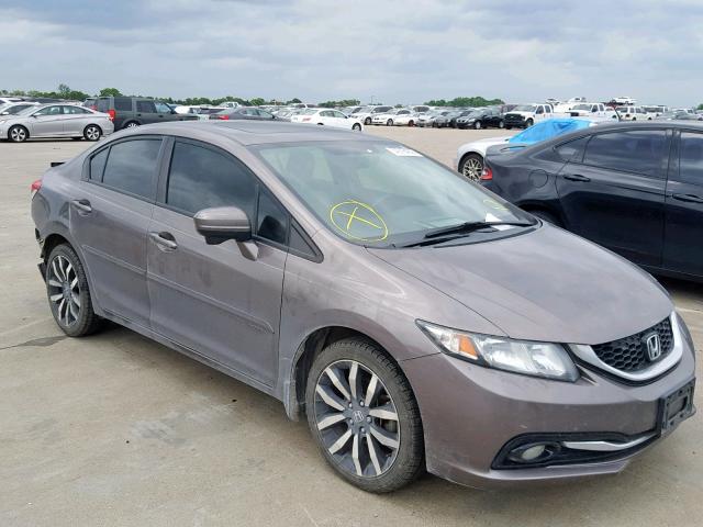 19XFB2F93EE056020 - 2014 HONDA CIVIC EXL BROWN photo 1