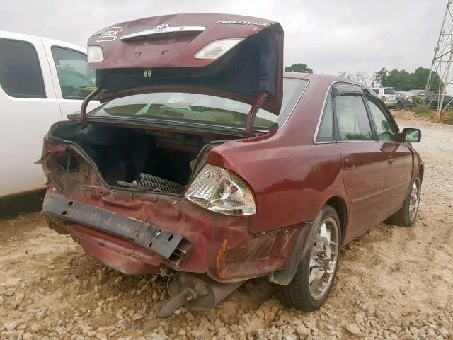 4T1BF28B01U174455 - 2001 TOYOTA AVALON XL MAROON photo 4