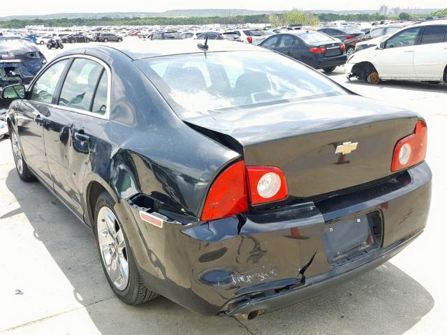 1G1ZC5EB5AF120194 - 2010 CHEVROLET MALIBU 1LT BLACK photo 3