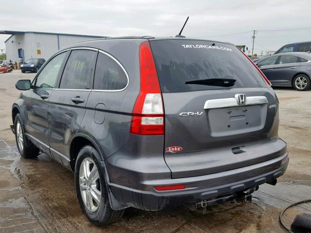 5J6RE4H72AL063922 - 2010 HONDA CR-V EXL GRAY photo 3