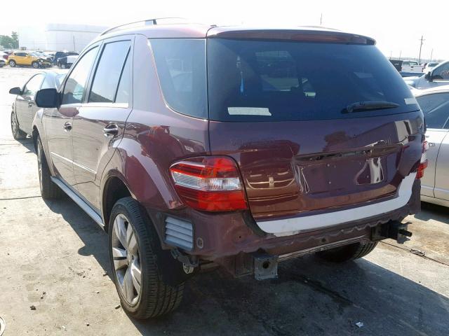 4JGBB86E89A525007 - 2009 MERCEDES-BENZ ML 350 PURPLE photo 3