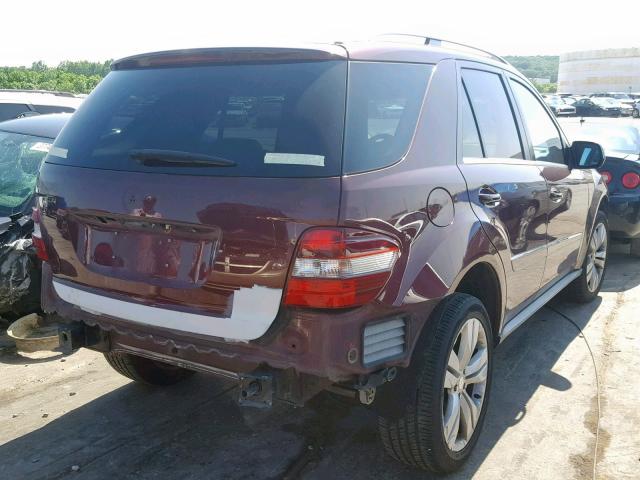 4JGBB86E89A525007 - 2009 MERCEDES-BENZ ML 350 PURPLE photo 4